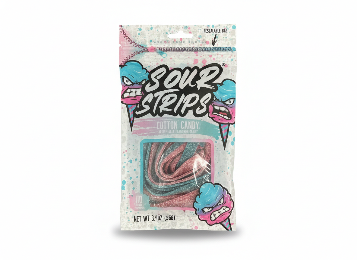 Sour Strips Cotton Candy