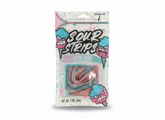 Sour Strips Cotton Candy