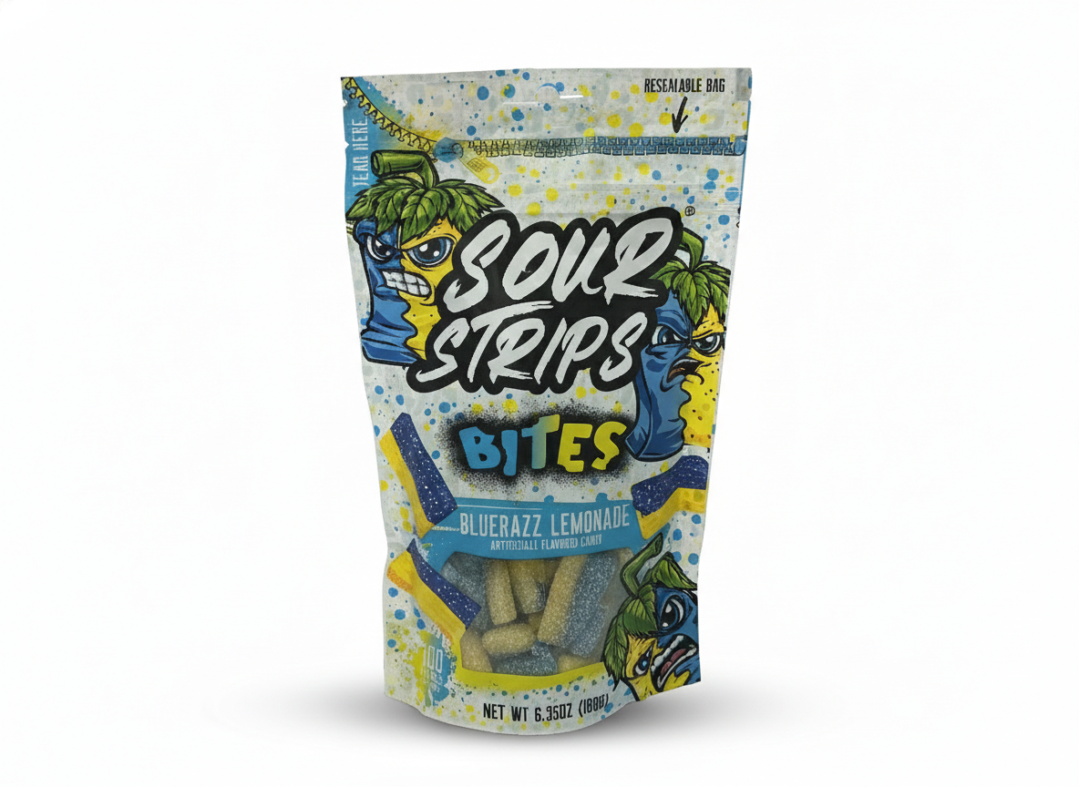 Sour Strips Bites Bluerazz Lemonade