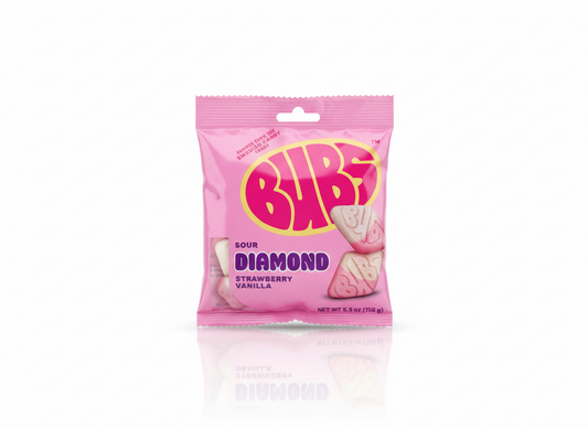 Bubs Sour Diamond Strawberry Vanilla