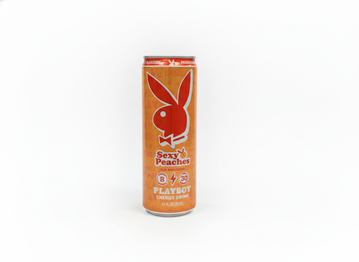 Sexy peach playboy energy drink