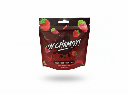 Oy Chamoy sour strawberry bites
