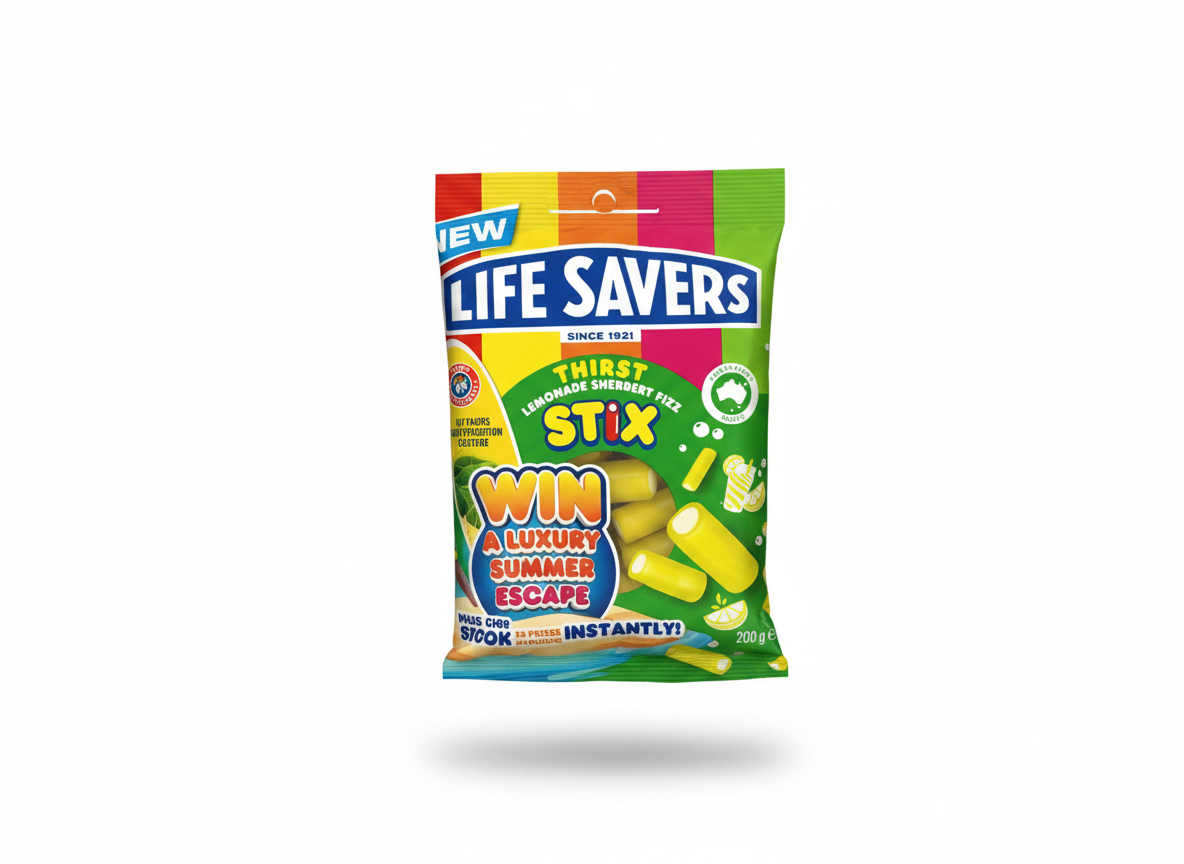 Life Savers Thirst Lemonade Sherbert Fizz Stix