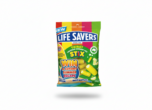 Life Savers Thirst Lemonade Sherbert Fizz Stix