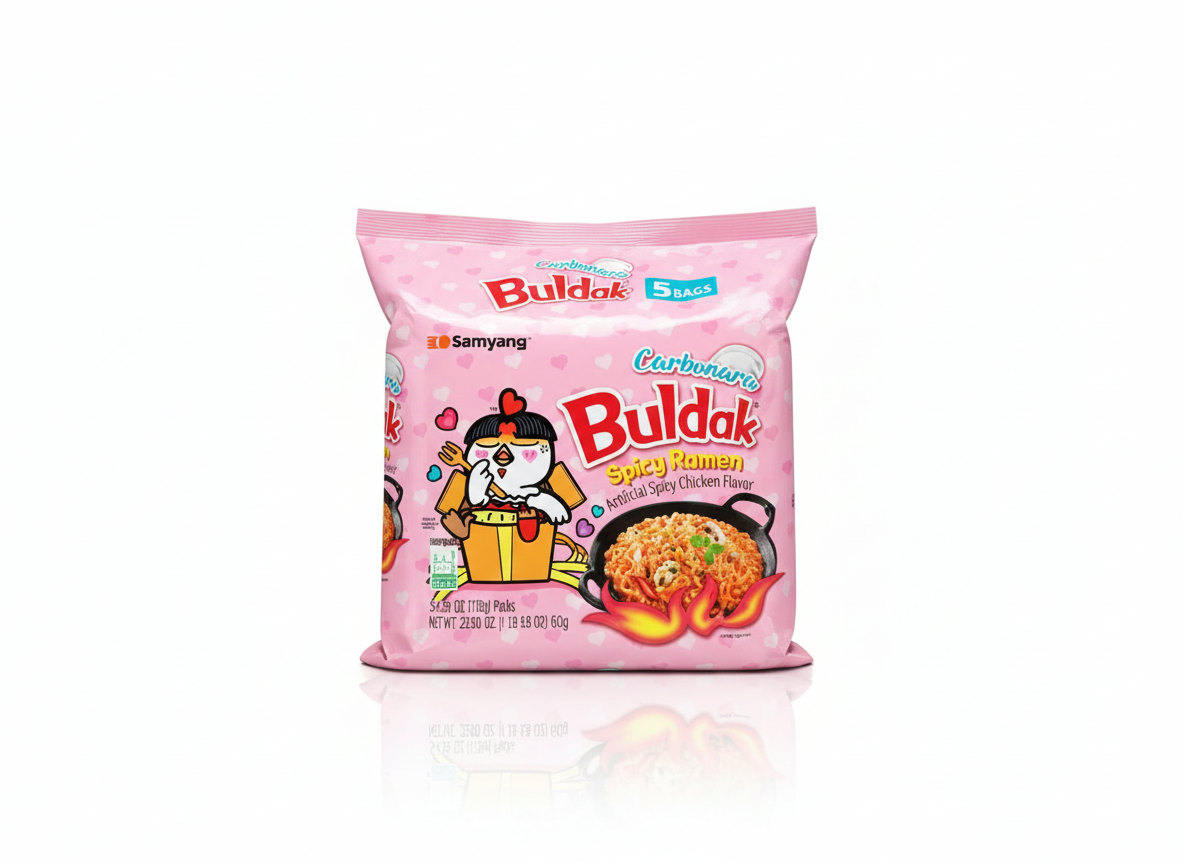 Buldak carbonara spicy ramen