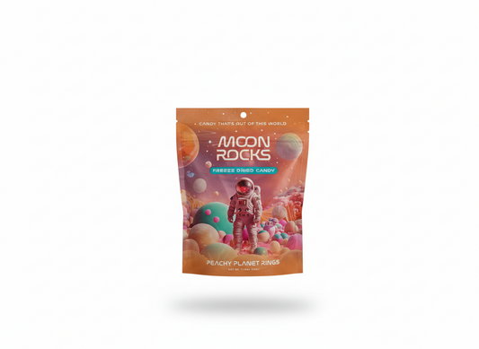 Moon rocks peachy planet rings