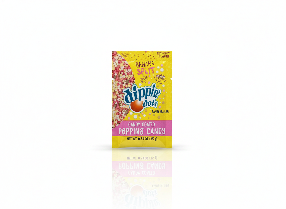 dipping dots Banana split/ rainbow ice