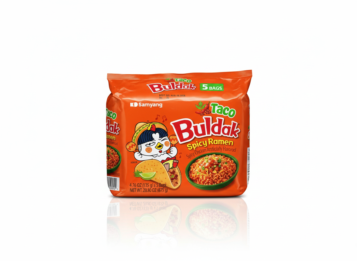Buldak spicy ramen taco flavor
