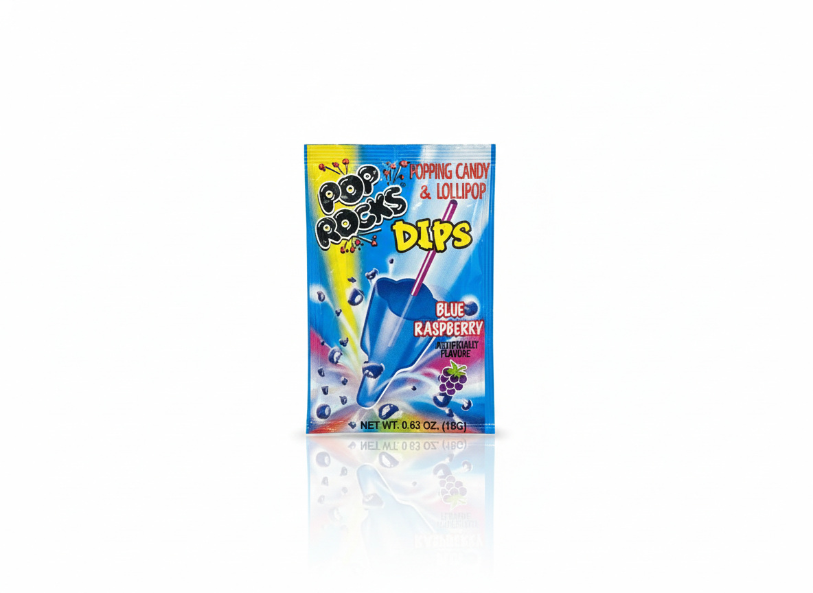Pop rock blue berry popping dips