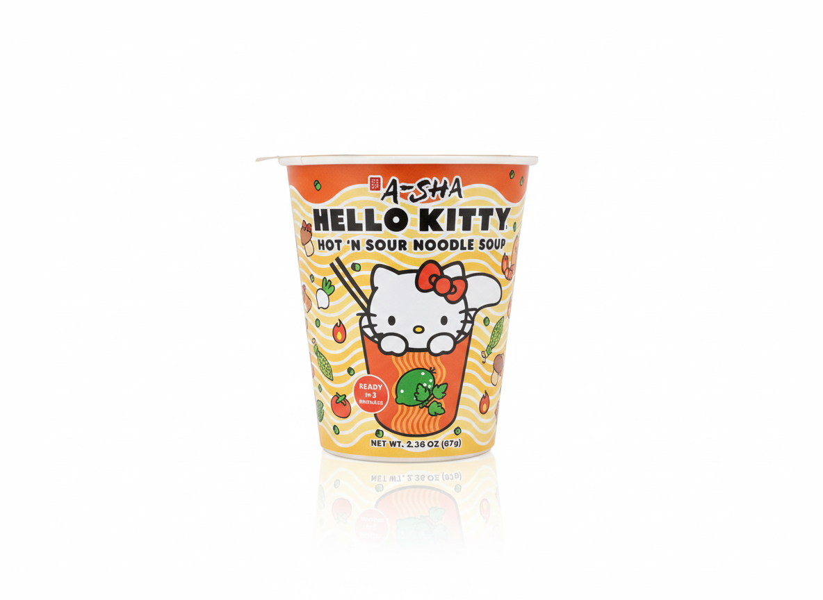 Hello kitty hot n sour noodles soup