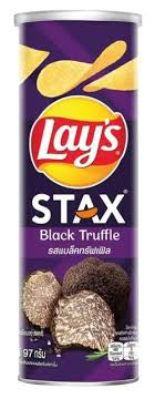 Lays Stax Black Truffle Flavor