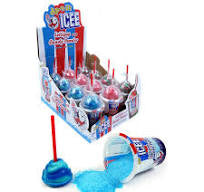 Ice lollipop with candy powder