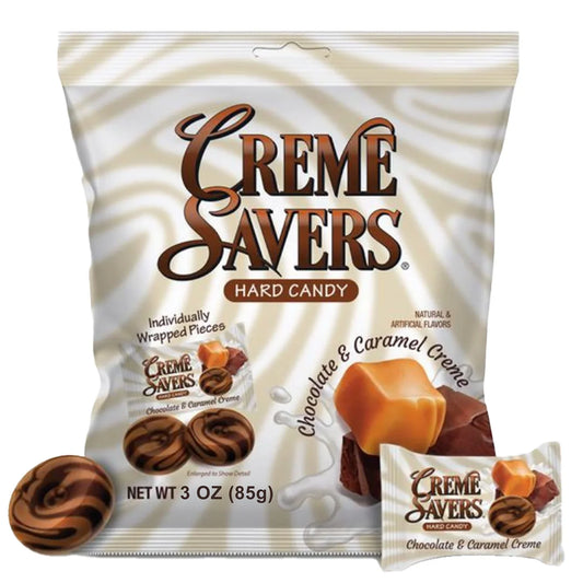 Crème savers hard candy chocolate caramel