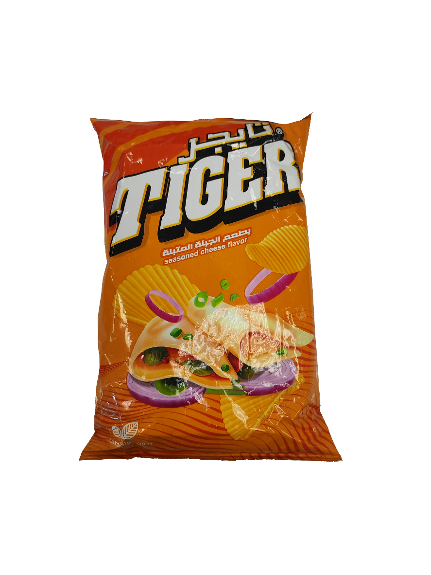 Tiger seasoned cheese flavor chips