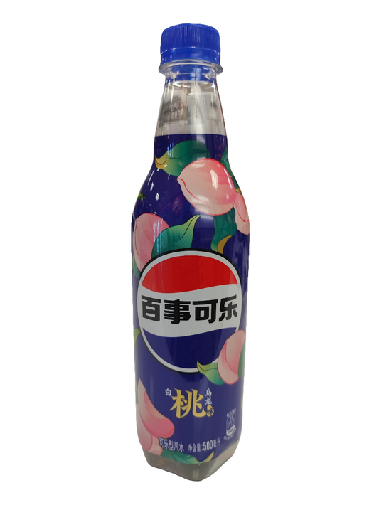 Pepsi white peach oolang soda 500ml