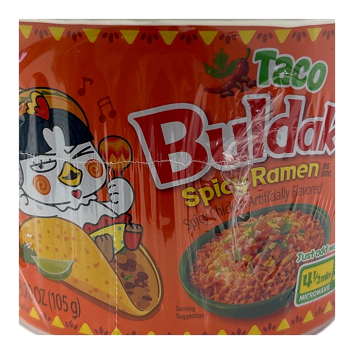 Buldak Spicy Ramen Taco Bowl - processed