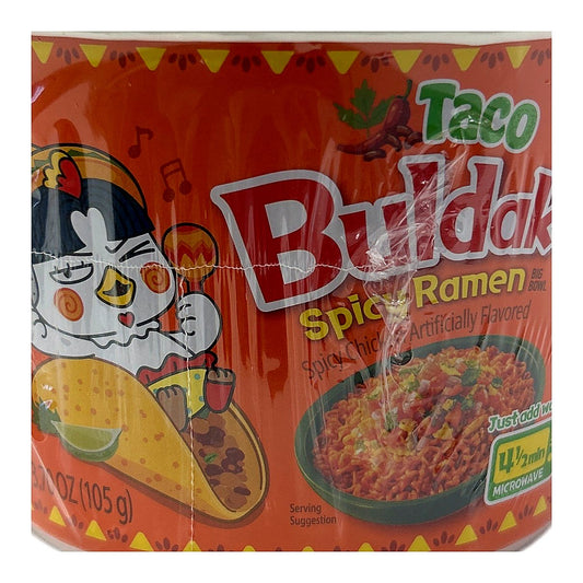 Buldak Spicy Ramen Taco Bowl - processed