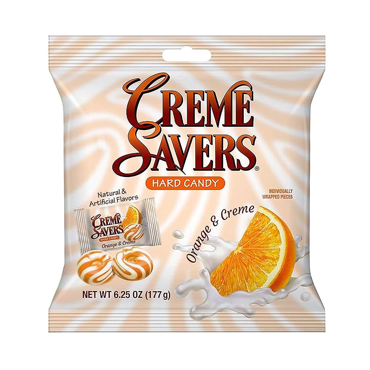 Creme Savers Hard Candy Orange & Creme - processed