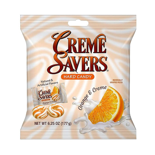 Creme Savers Hard Candy Orange & Creme - processed