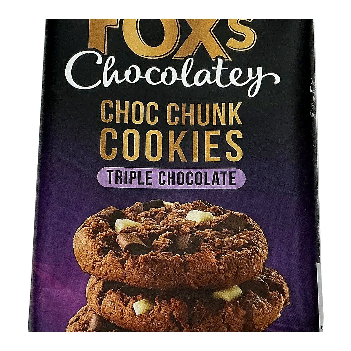 Fox’s Chocolatey Choc Chunk Triple Chocolate Cookies - processed
