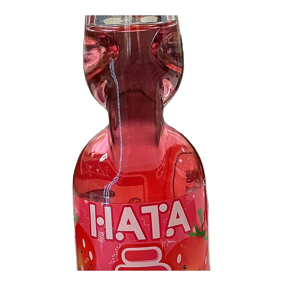 Hata Ramune Strawberry Soda - processed