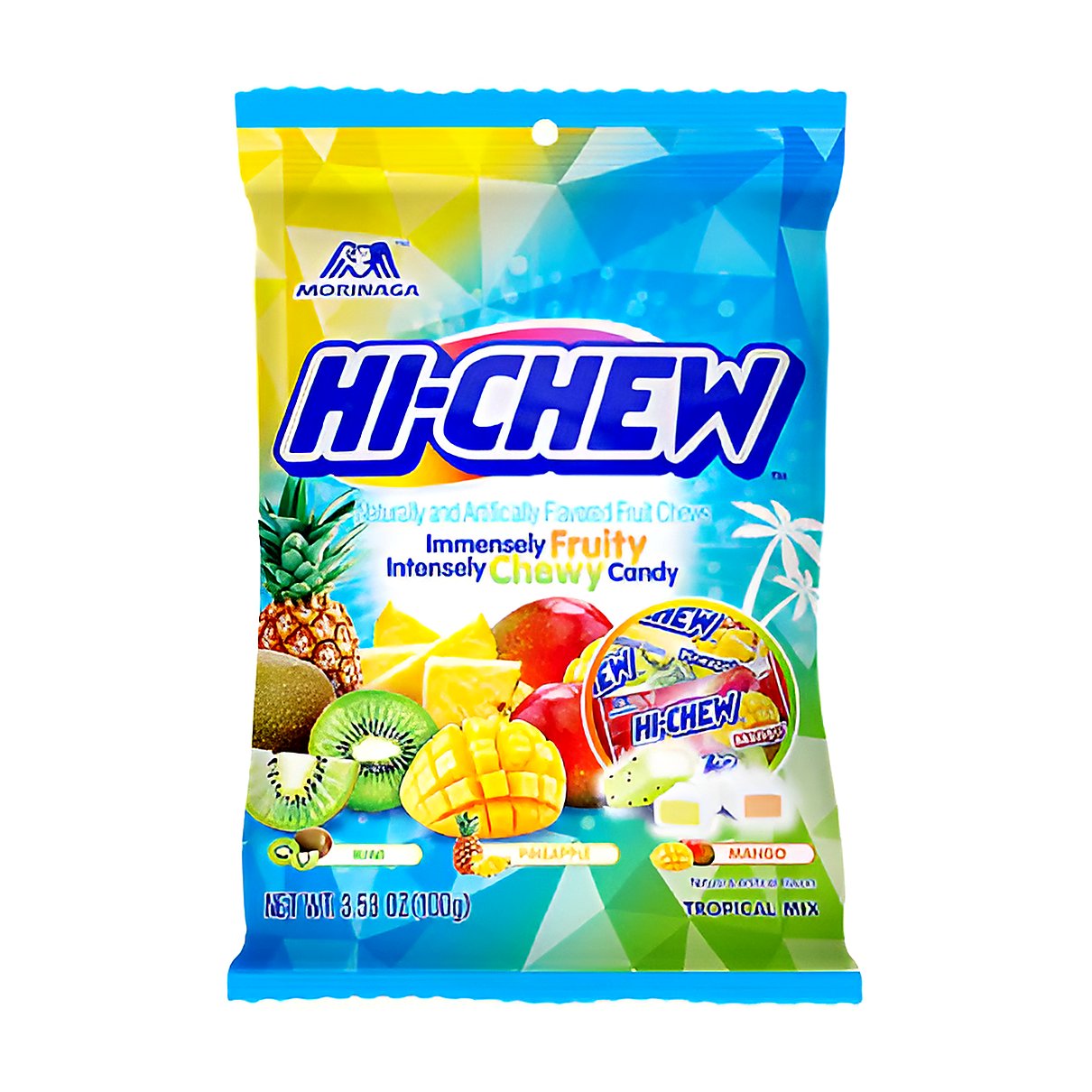 Hi-Chew Chewy Candy Kiwi/Pineapple/Mango - processed