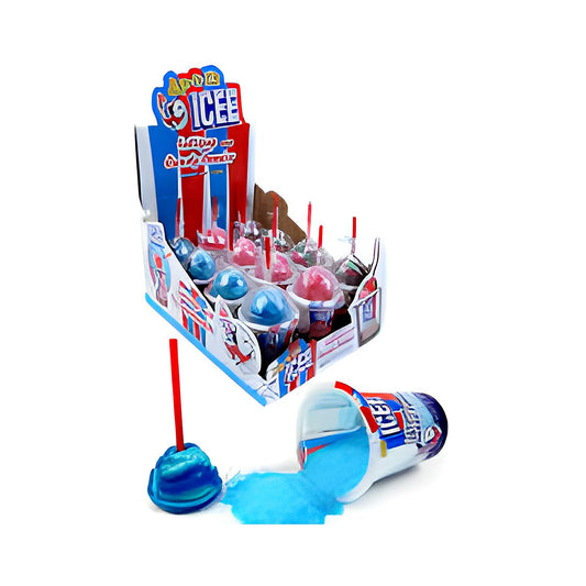 Ice lollipop with candy powder - processed