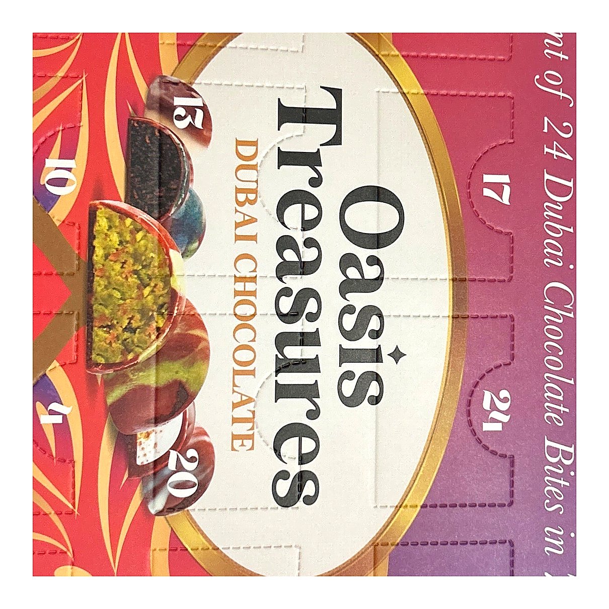 Oasis Treasures Dubai Chocolate Countdown Calendar - processed