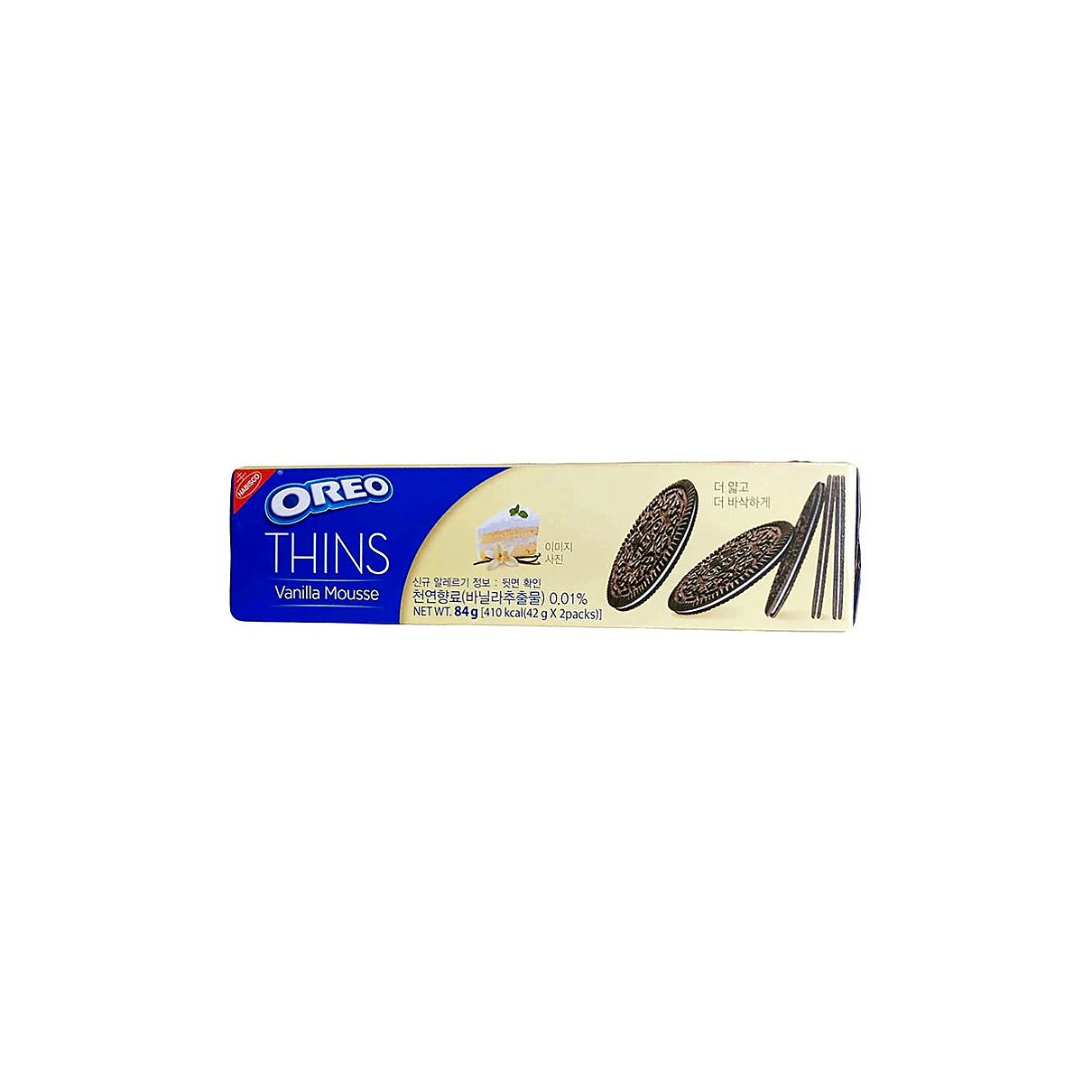 Oreos thin vanilla mousse - processed