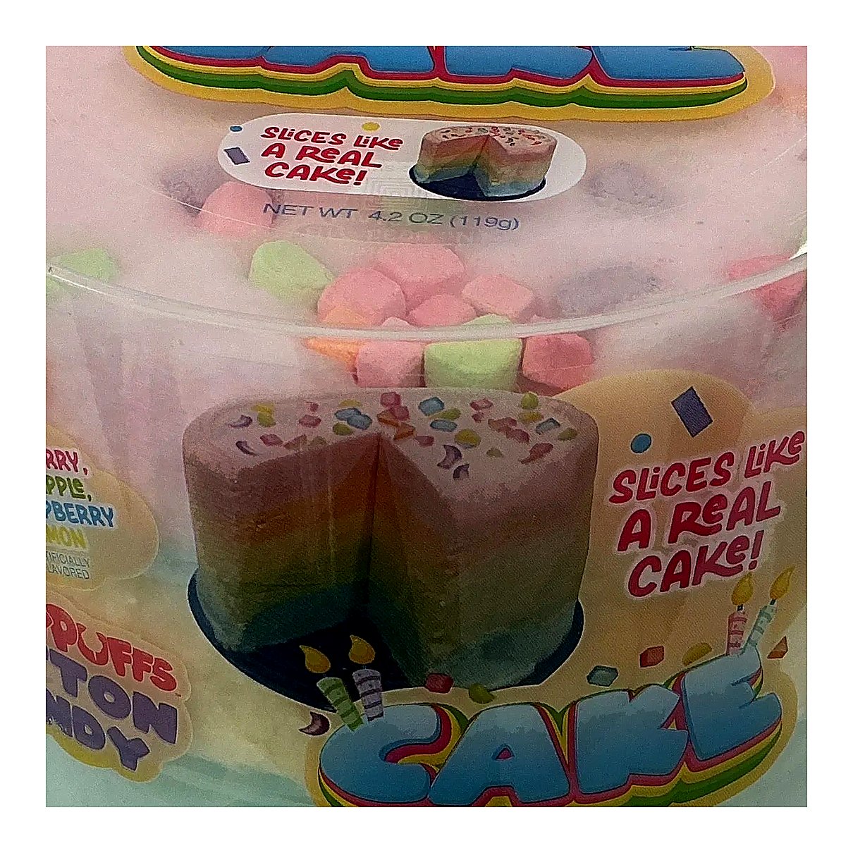 Party Puff Cotton Candy Cake - processed