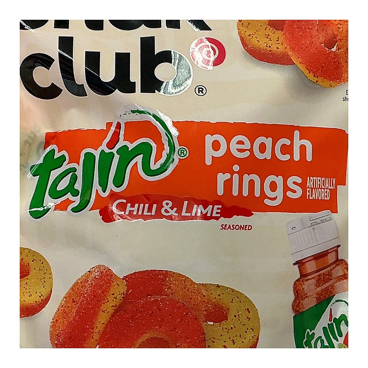 Snack Club Tajin Chili & Lime Peach Rings - processed