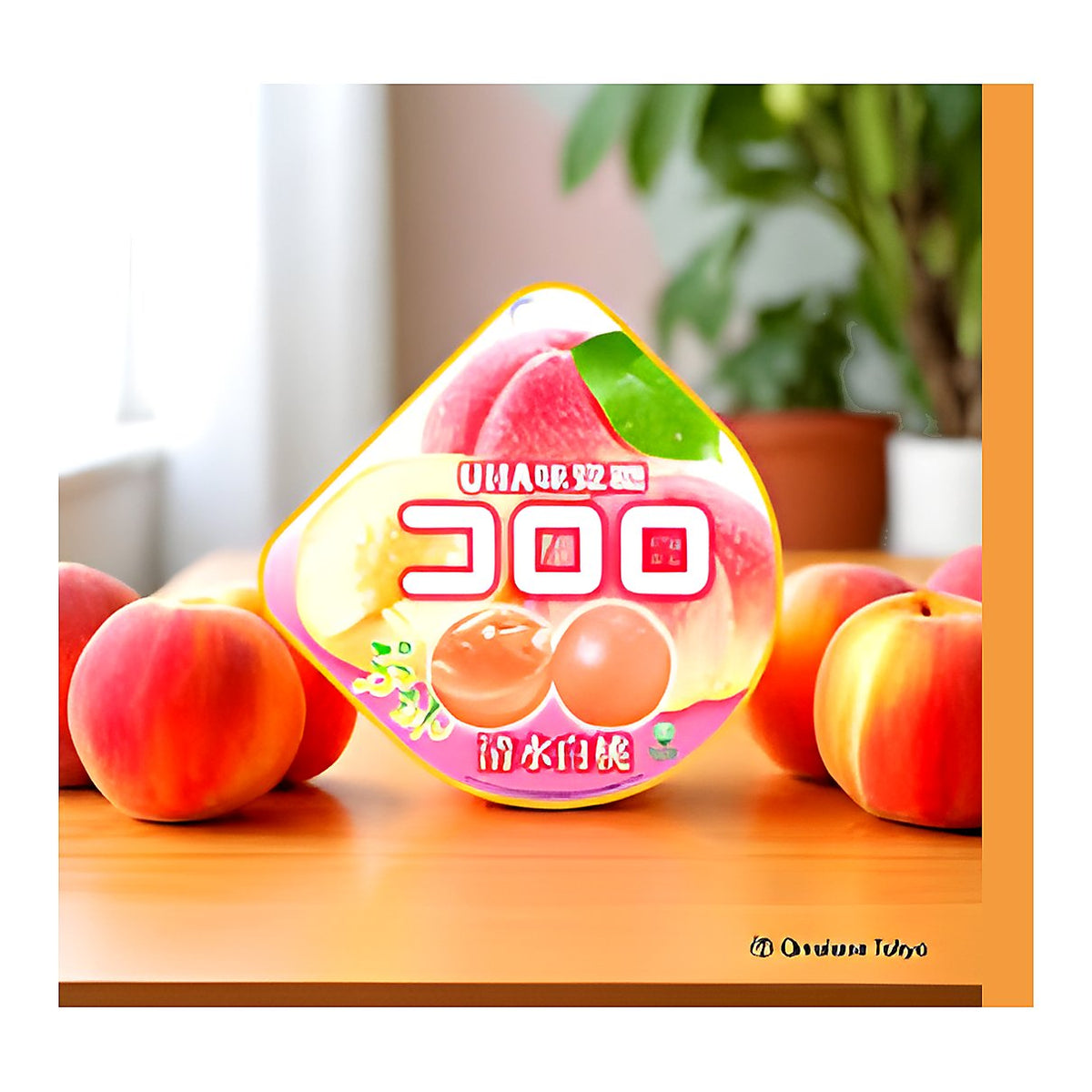 UHA Mikakuto Kororo white peach gummy - processed