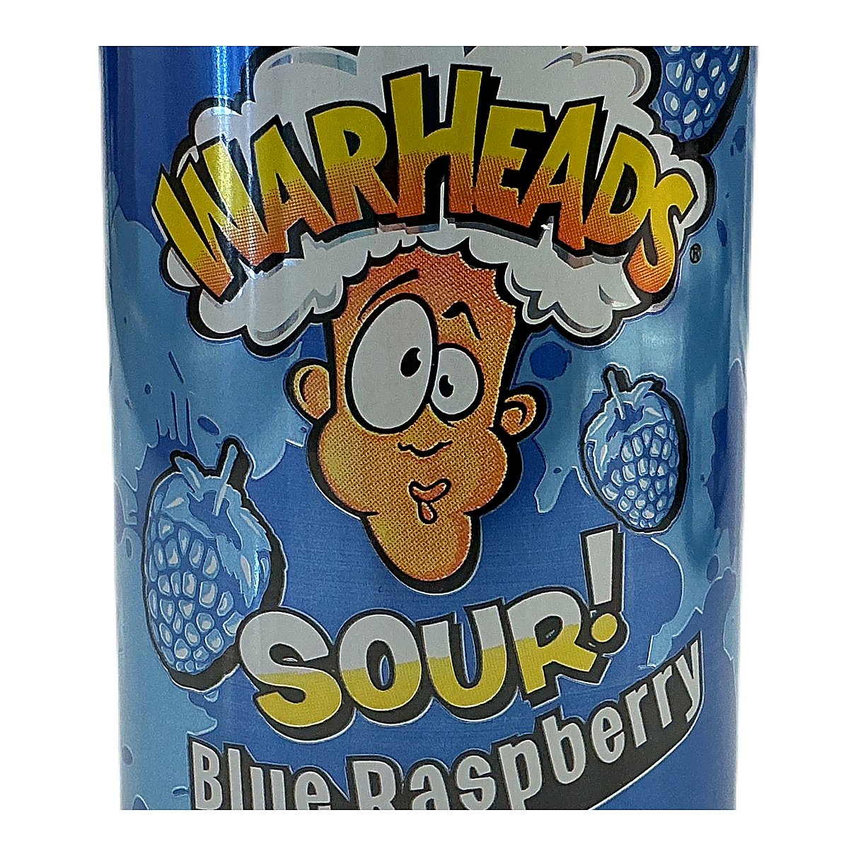 Warheads Sour Blue Raspberry Soda - processed