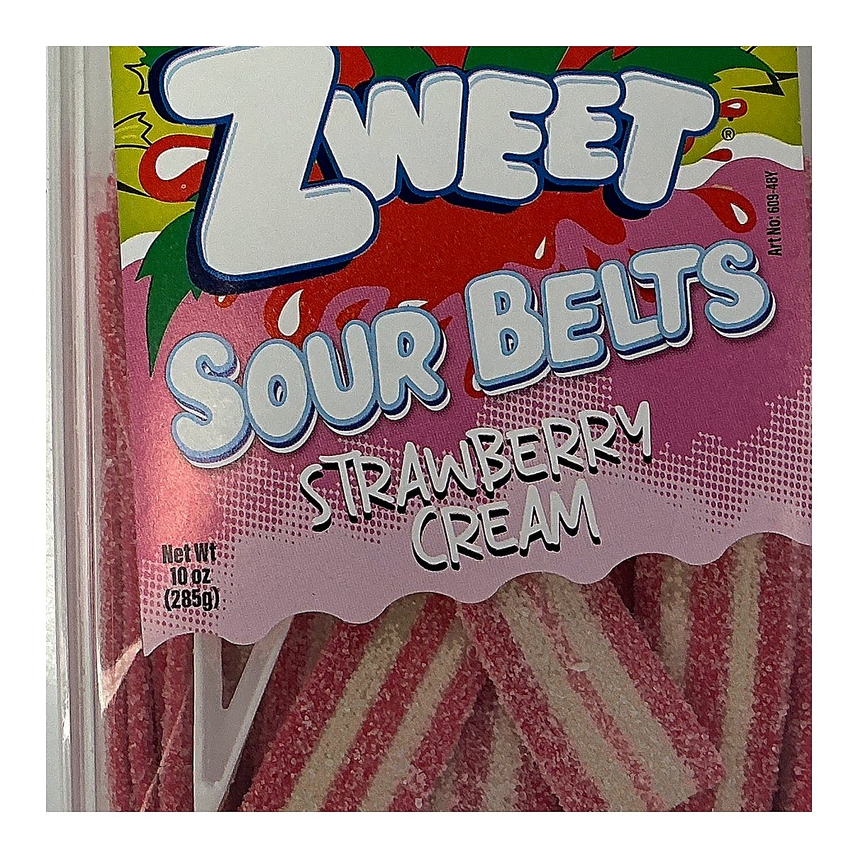 Zweet Sour Belts Strawberry Cream - processed
